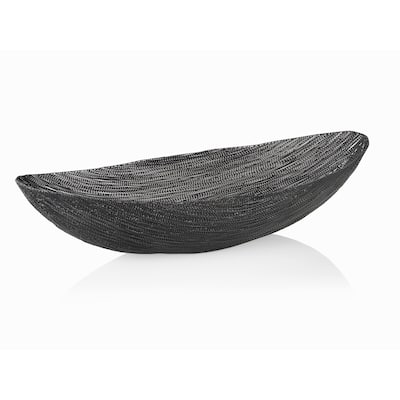 26" Long Oval Decorative Bowl, Twisted Wire Design