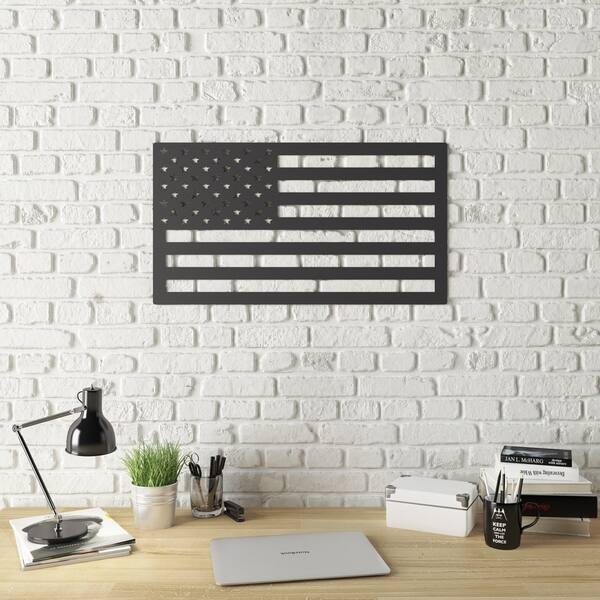 slide 2 of 3, Stars and Stripes Modern Metal Wall Art