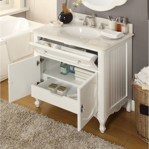Shop 34 Benton Collection Knoxville Cottage Style White Bathroom