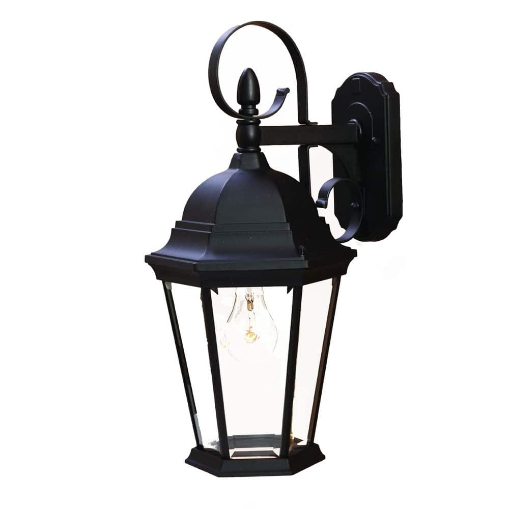New Orleans 1-light Matte Black Outdoor Wall Mount