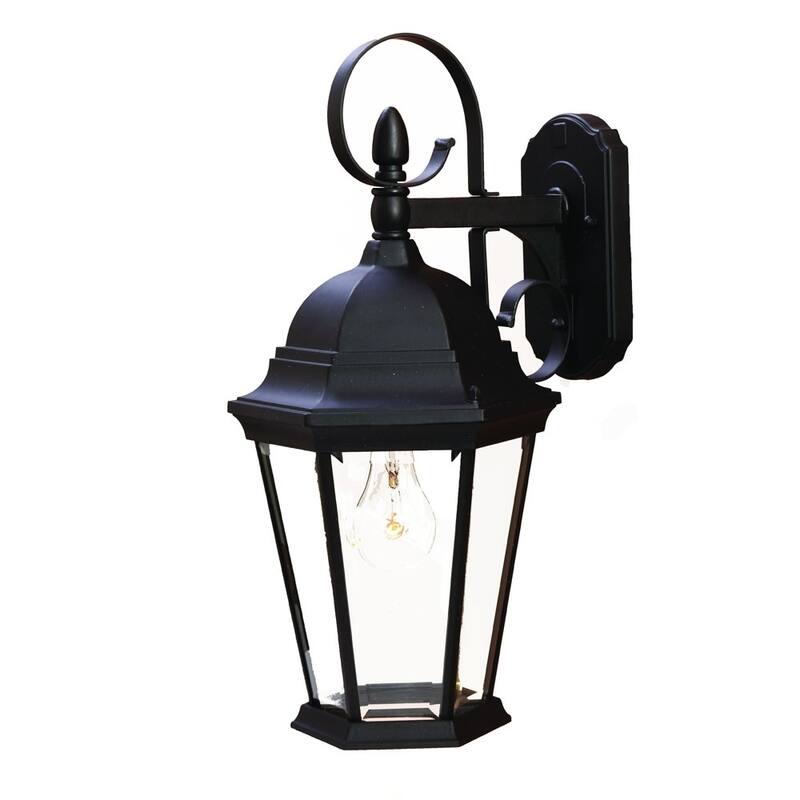 New Orleans 1-light Matte Black Outdoor Wall Mount