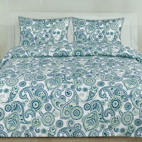 Shop Modern Paisley 3 Piece Patterned Duvet Set Full Queen King