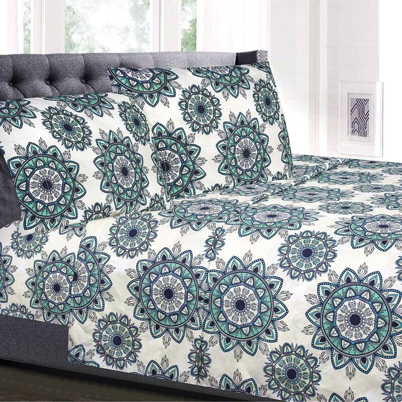 Ashley 4-Piece Patterned Deep Pocket Sheet Set