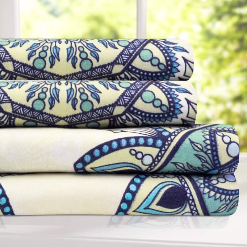 Ashley 4-Piece Patterned Deep Pocket Sheet Set
