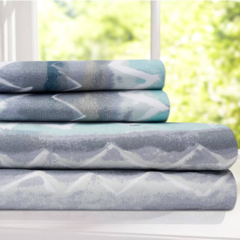 Summerset 4Piece Patterned Deep Pocket Sheet Set On Sale Bed Bath