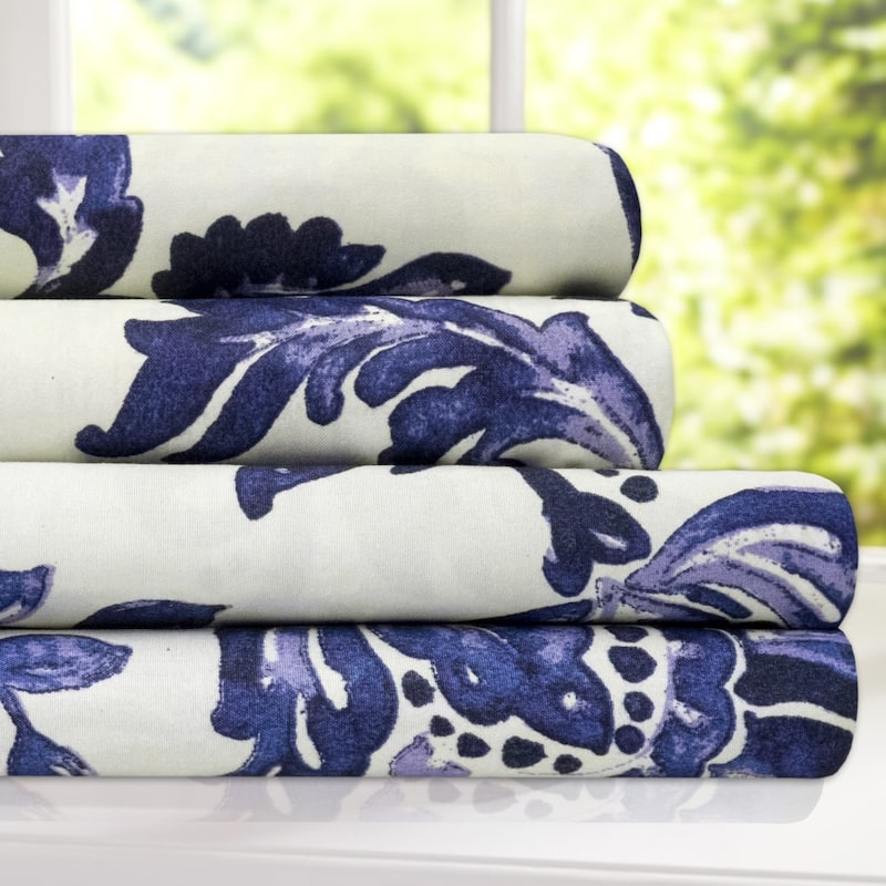 Tuscany 4-Piece Patterned Deep Pocket Sheet Set