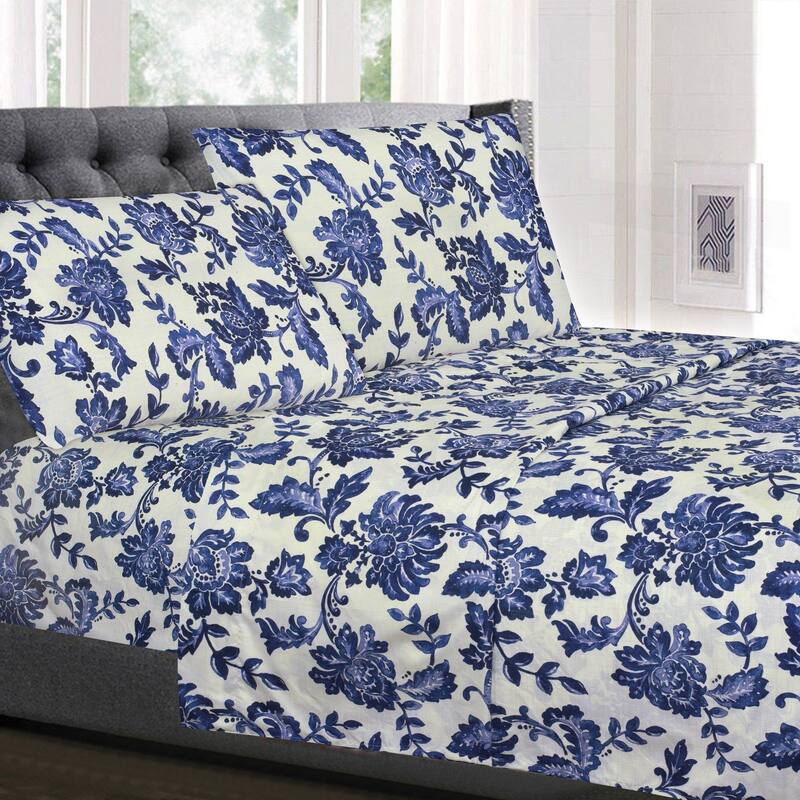Tuscany 4-Piece Patterned Deep Pocket Sheet Set
