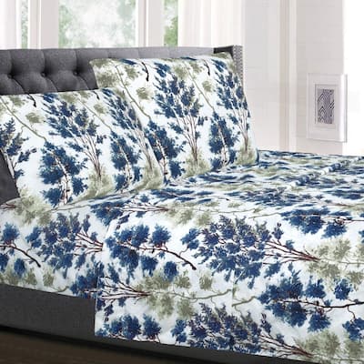 Florence 4-Piece Patterned Deep Pocket Bed Sheet Set