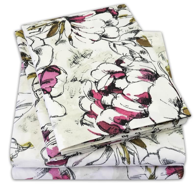 Dolce 4-Piece Patterned Deep Pocket Bed Sheet Set