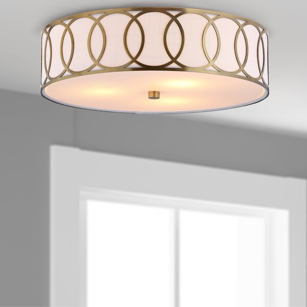 Aubrey 3-Light 15.5" Metal Flush Mount by JONATHAN Y