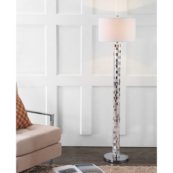 Liam 63 5 Seashell Mosaic Led Floor Lamp Cream On Liam 63 5 Seashell Mosaic Led Floor Lamp