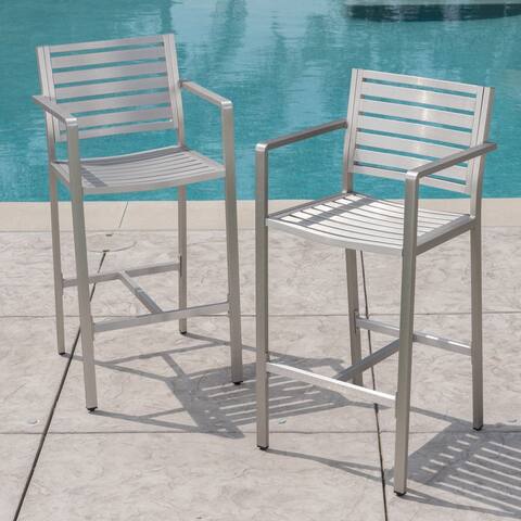 Cape Coral Outdoor Barstool (Set of 2) by Christopher Knight Home