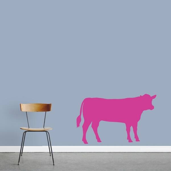 shop cow silhouette wall decal on sale overstock 20713031 overstock com