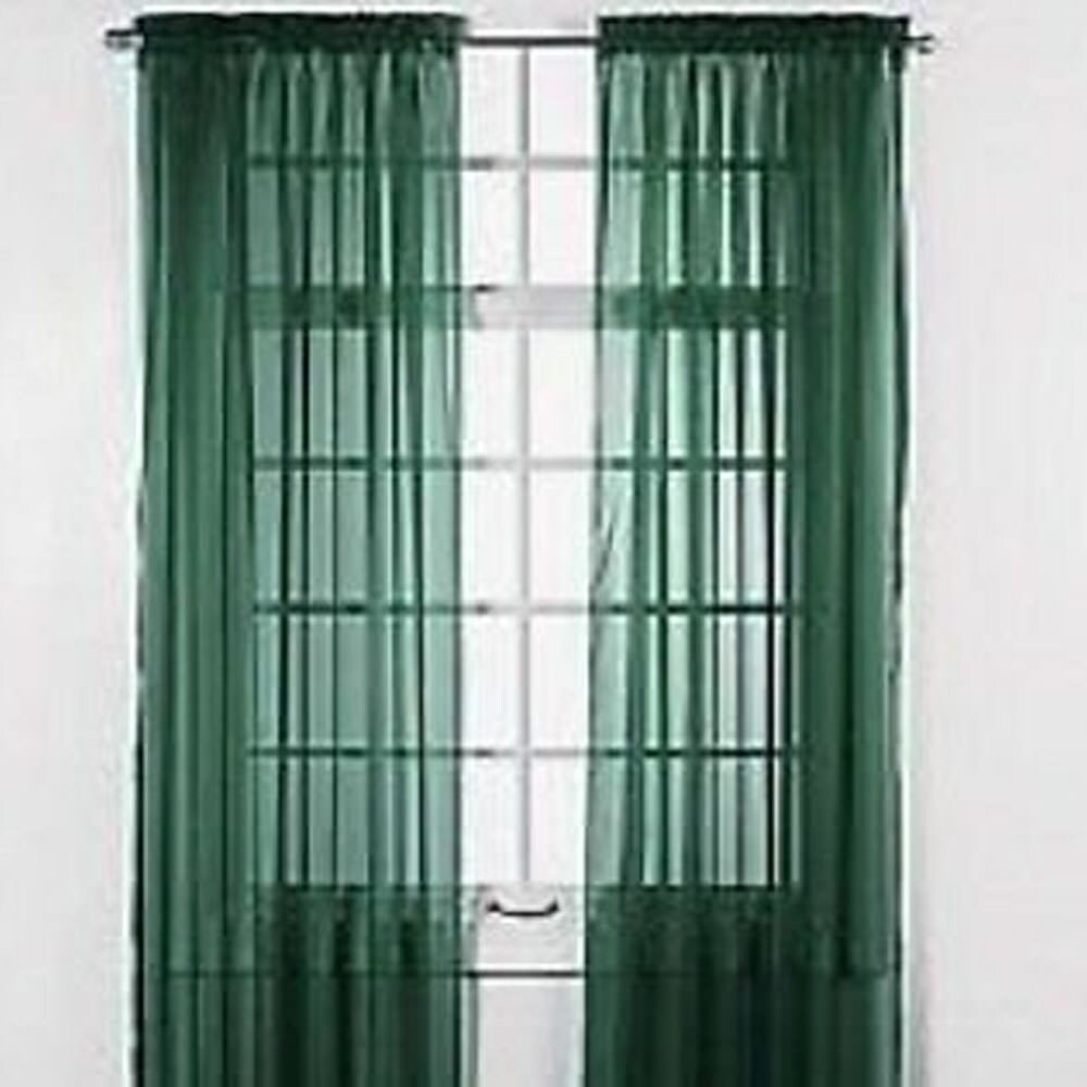 Solid One Panel Sheer Curtain Window Drape 54 X 84 Hunter Sheer Curtain Window Drape 54 X 84