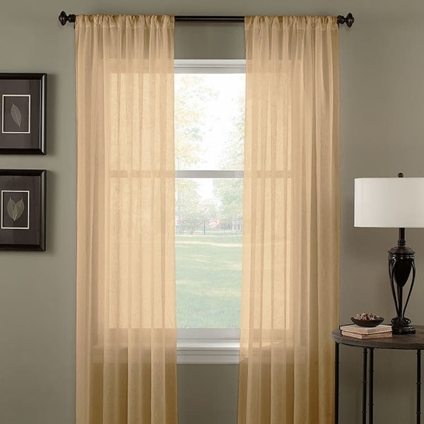 Solid One Panel Sheer Curtain Window Drape 54 X 84 Gold Free Solid One Panel Sheer Curtain Window Drape 54 X 84 Gold