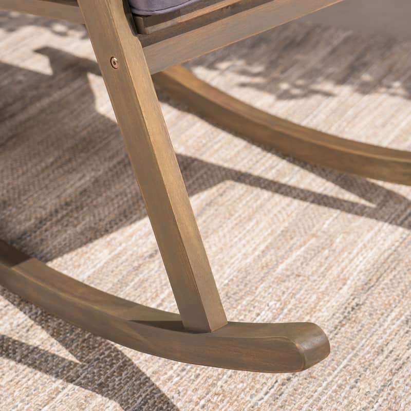 Gus Outdoor Wood Rocking Chair by Christopher Knight Home