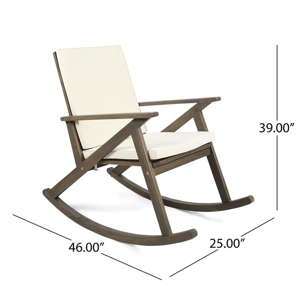 gus outdoor wood rocking chair by christopher knight home