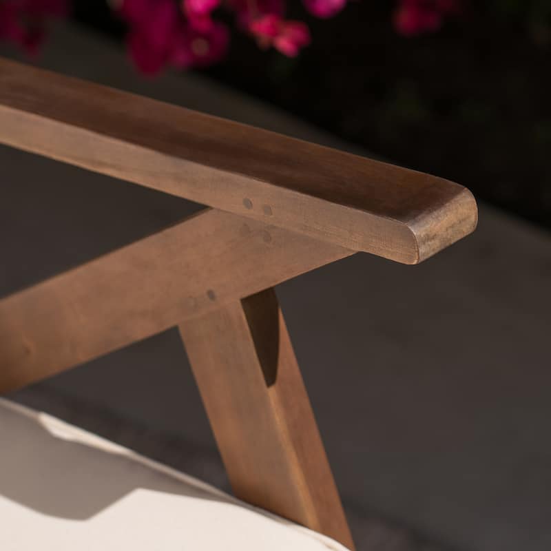 Gus Outdoor Wood Rocking Chair by Christopher Knight Home