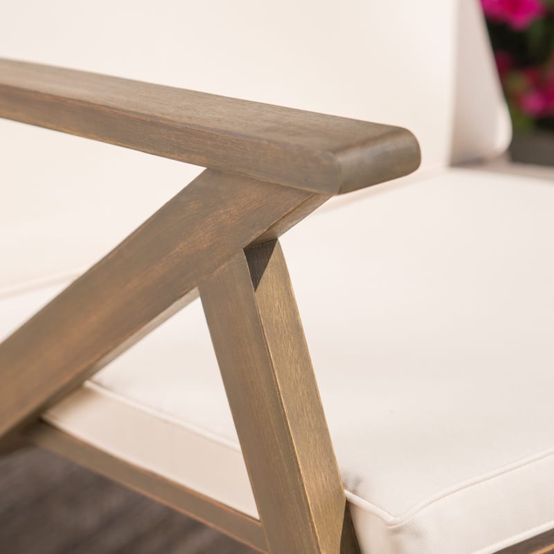 Gus Outdoor Wood Rocking Chair by Christopher Knight Home