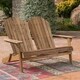 Malibu Outdoor Wood Adirondack Loveseat by Christopher Knight Home - Thumbnail 3