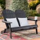 Malibu Outdoor Wood Adirondack Loveseat by Christopher Knight Home - Thumbnail 1
