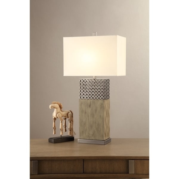 Rectangular Shade Table Lamp With Wood Metal Base Set Of 2 Rectangular Shade Table Lamp With Wood Metal Base Set Of 2 Natural Brown On Free Shipping Today 20714803