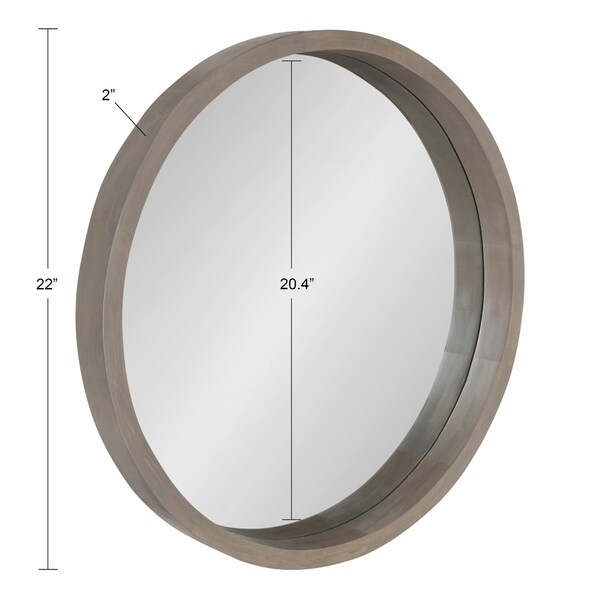 Hutton Round Decorative Woodframed Wall Mirror Overstock 20715992