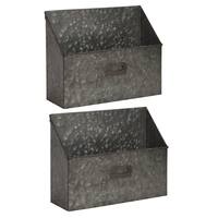 Galvaston Pocket Shelf Organizers with Label Holder, Set of 2