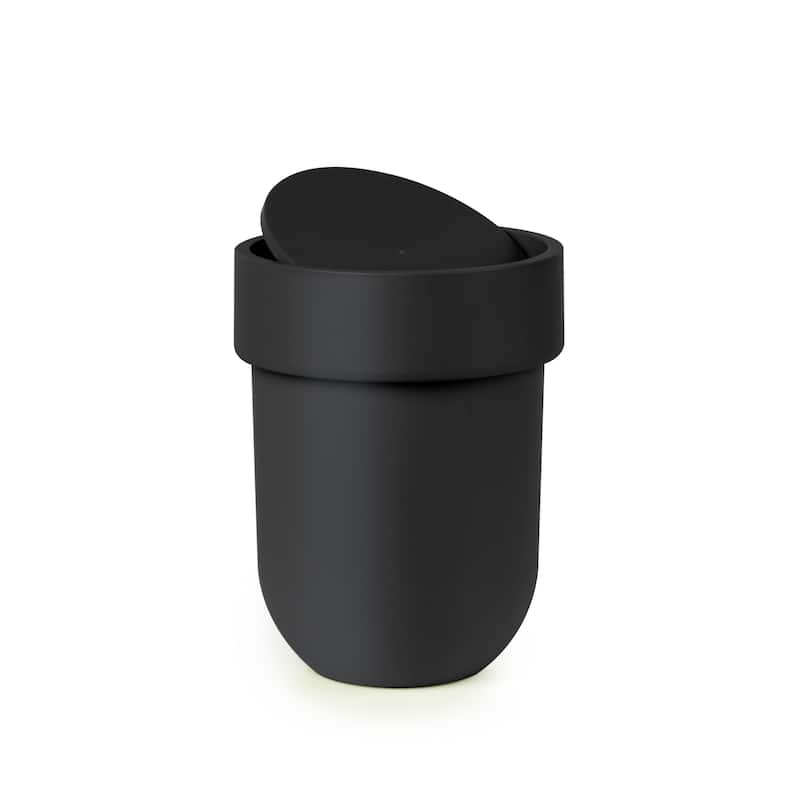 Umbra Touch Waste Can with Lid - Black