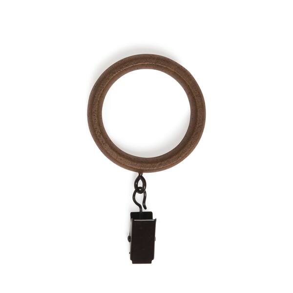 Shop Umbra Wood Drapery Curtain Rings Set Of 7 1 1 4 Diameter