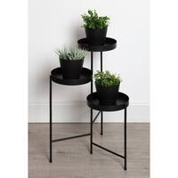 Kate and Laurel Finn Tri-Level Metal Plant Stand