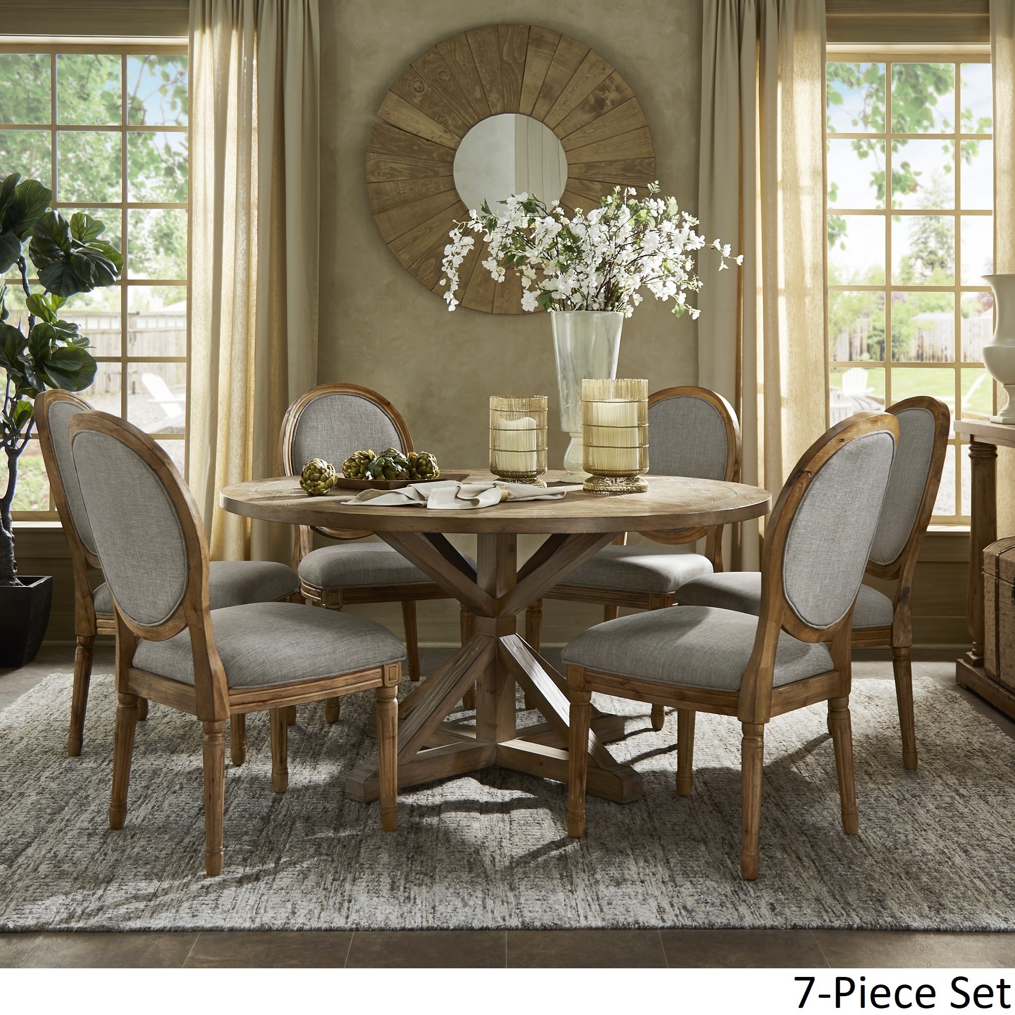 Deana Round Dining Set With Round Back Chairs By INSPIRE Q Artisan 757b28a5 8645 4b17 834d 0e82d3b43da3 