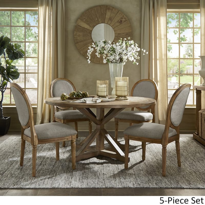 Deana Round Dining Set with Round Back Chairs by iNSPIRE Q Artisan