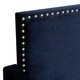 Handy Living Navy Blue Velvet Upholstered Twin-size Square Back Daybed - Thumbnail 9