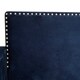 Handy Living Navy Blue Velvet Upholstered Twin-size Square Back Daybed - Thumbnail 6