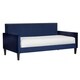 Handy Living Navy Blue Velvet Upholstered Twin-size Square Back Daybed - Thumbnail 3