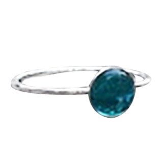 Handmade Recycled Vintage Aqua Mason Jar and Sterling Silver Stacking Ring (United States)