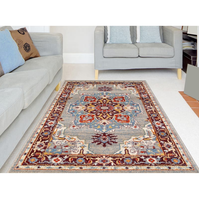 Santaria Cala Vintage Bordered Area Rug