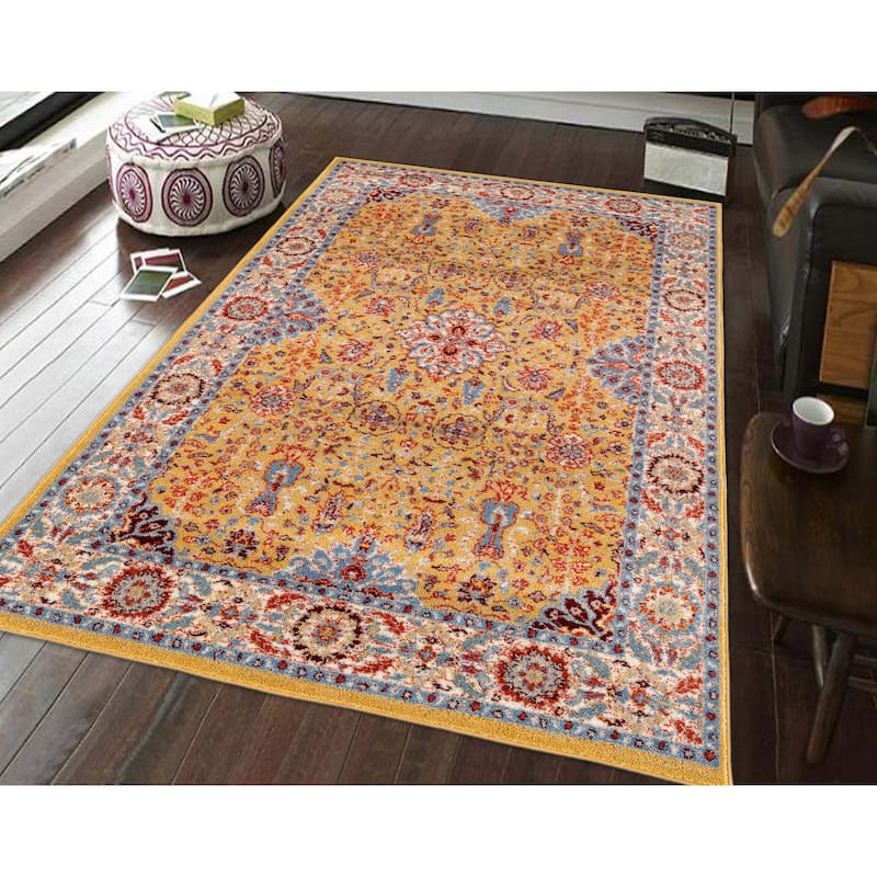 Santaria Sepha Vintage Bordered Area Rug