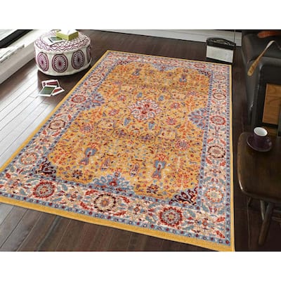 Santaria Sepha Vintage Bordered Area Rug