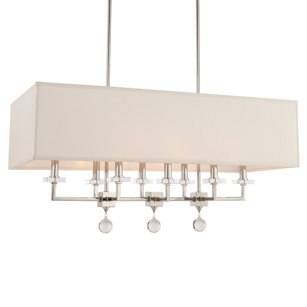 Paxton 8 Light Polished Nickel Linear Chandelier 20717428 Paxton 8 Light Polished Nickel