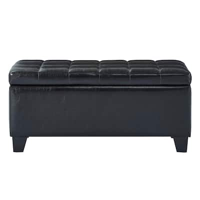 Winston Faux Leather Storage Ottoman