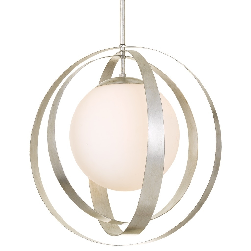 Crystorama Arlo Collection 1-light Antique Silver Chandelier - Chandeliers For Bedrooms by Overstock.com