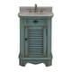 preview thumbnail 3 of 3, 24" Benton Collection Abbeville Distressed L. Blue Rustic Vanity W/BS