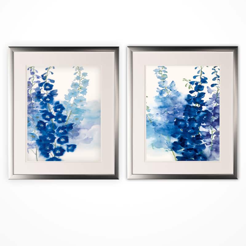 Delphinium -2 Piece Set - Silver Frame