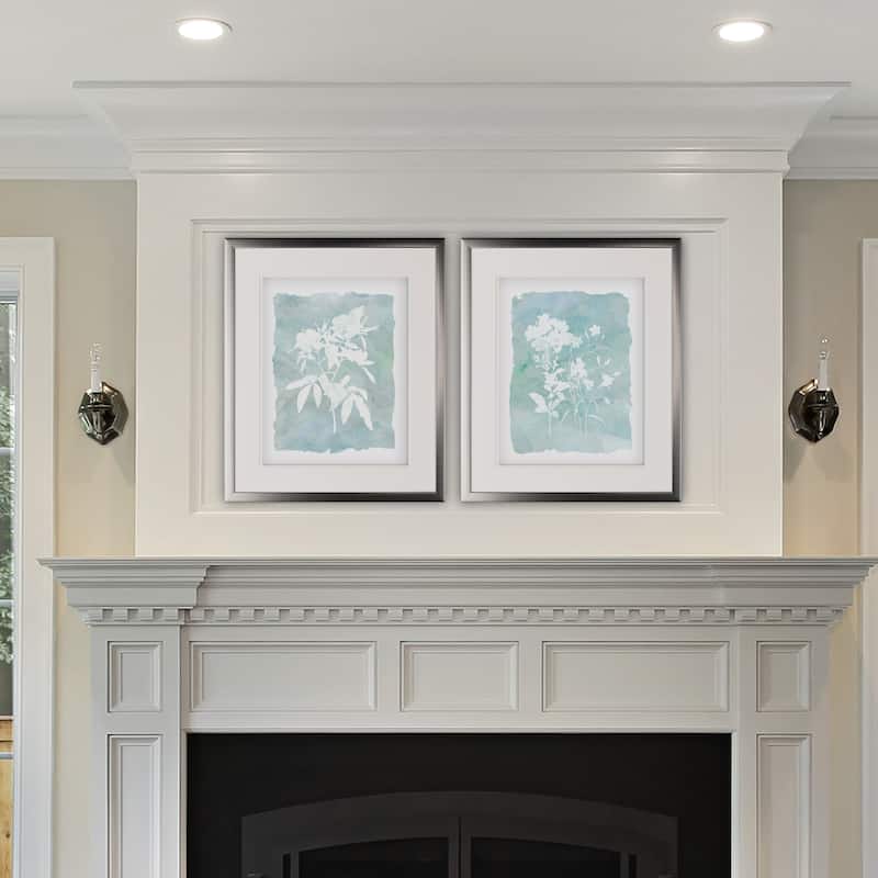 Silhouette Botanical II -2 Piece Set - Silver Frame