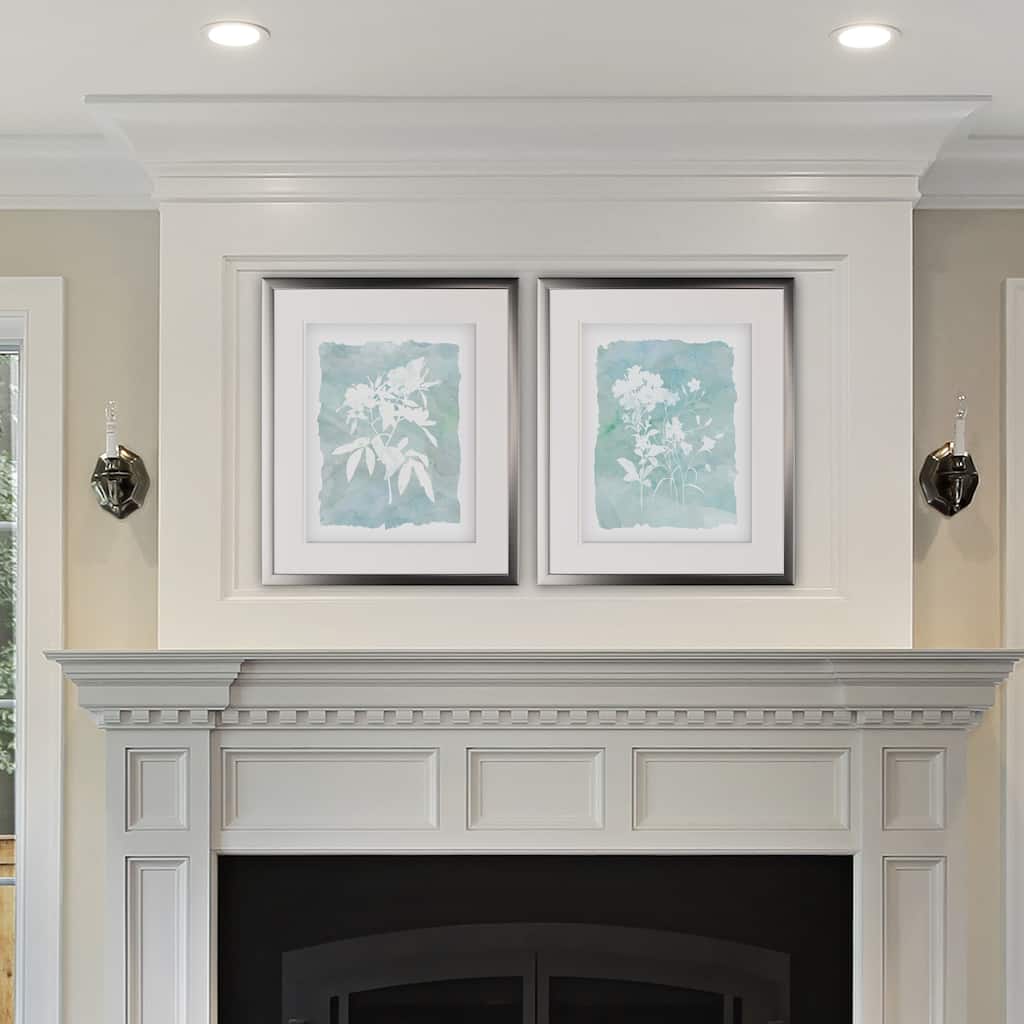 Silhouette Botanical II -2 Piece Set - Silver Frame