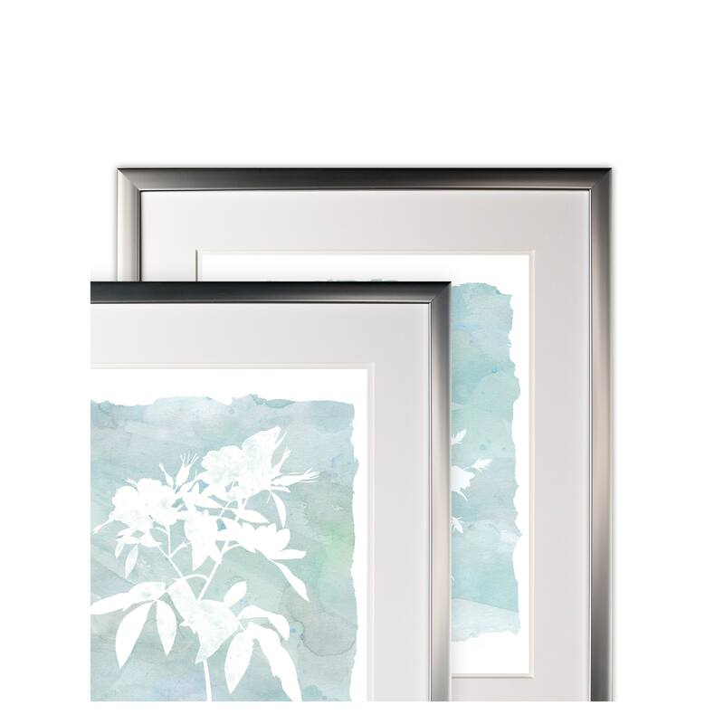 Silhouette Botanical II -2 Piece Set - Silver Frame