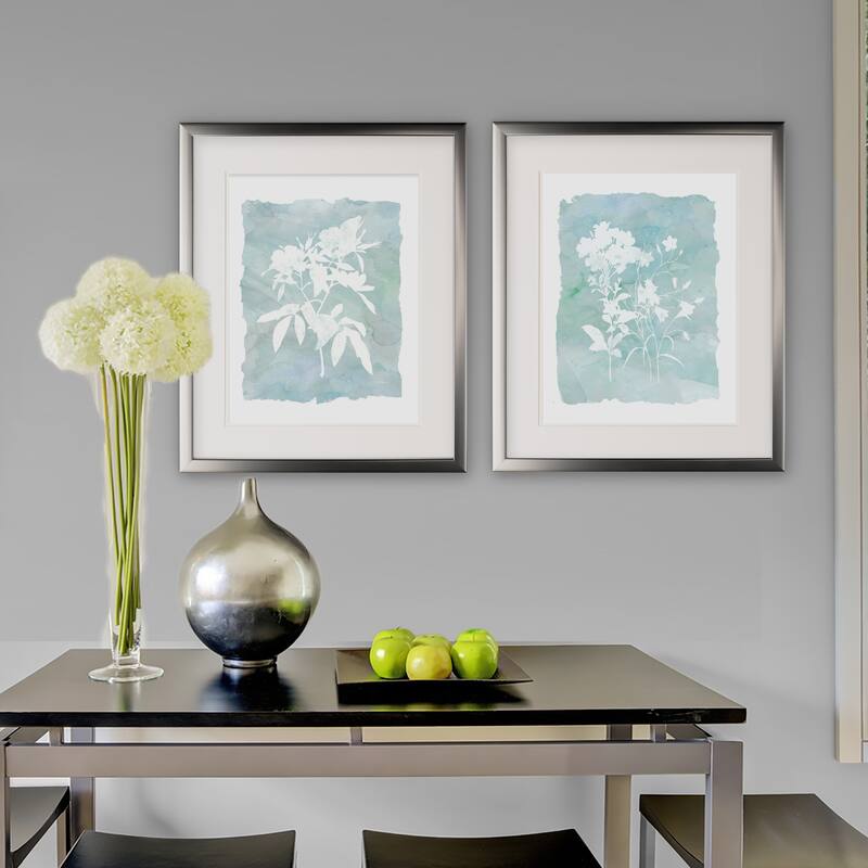 Silhouette Botanical II -2 Piece Set - Silver Frame