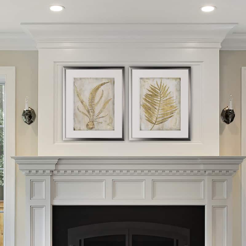 Venetian Frond -2 Piece Set - Silver Frame